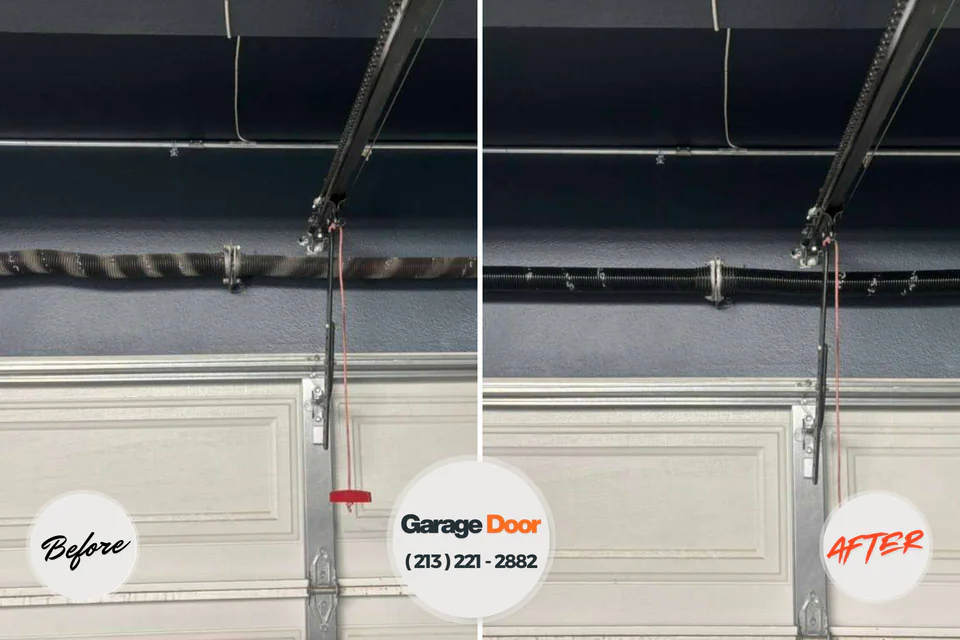 Before and after: garage door repair 55020